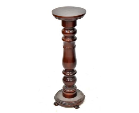 A group of six reproduction jardinière stands of various shapes and sizes, two ceramic examples, two resin examples, two wood