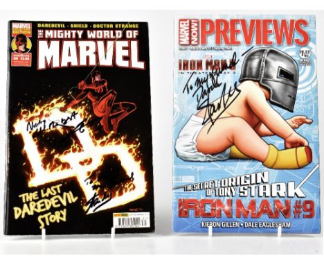 MARVEL COMICS &amp; STAN LEE; The Mighty World of Marvel: The Last Daredevil Story and Marvel Previews: Iron Man No.9 comic b
