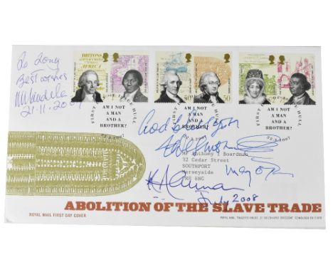 NELSON MANDELA; a signed first day cover dated 21.11.2007 with further unknown signatories to the side. CONDITION REPORT This