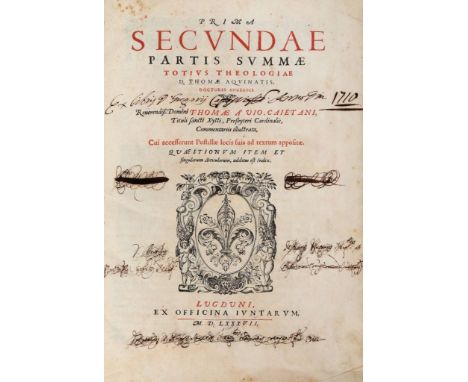  Thoma AquinasPrima secundae partis Summae totius theologiae D. Thomae Aquinatis doctoris angelici. Reuerendiss. Domini Thoma