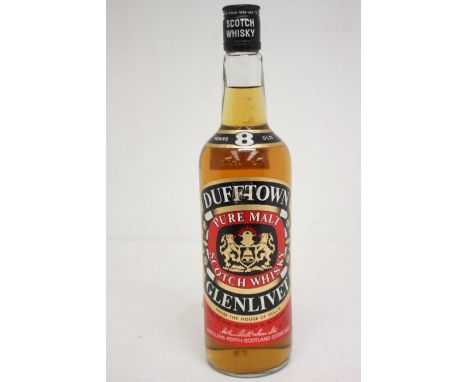 A Bottle Of Dufftown Glenlivet Scotch 8 Year Old Bottle Is In Good Overall Condition, Slightly Soiled labels Still Sealed And