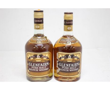 Two Bottles Of Glenfairn Pure Malt Scotch 8 Year Old In Dumpy Bottles, One Bottled In 1981 The Other Bottled In 1984 The 1981