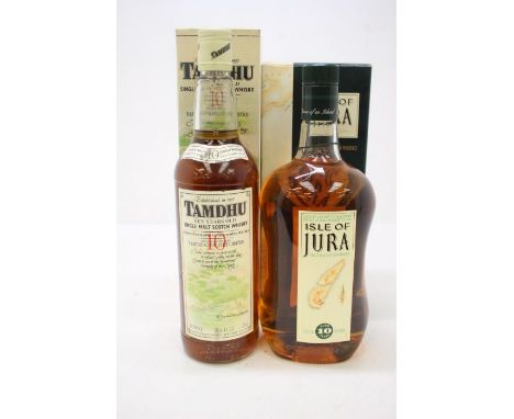 A Bottle Of Tamdhu 10 Year Old Single Malt Scotch Whisky And A Bottle Of Isle Of Jura 10 Year Old Single Malt Scotch Whisky B