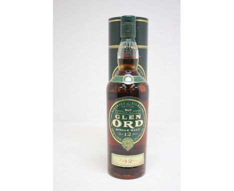 A Bottle Of Glen Ord 12 Year Old Single Malt Scotch Whisky In Presentation Tube 1Litre Bottle 40 % Vol Both Bottle And Tube A