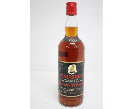A Bottle Of Talisker  Isle Of Sky Pure Malt Scotch Whisky Distilled In 1971Bottle Is In Good Overall Condition Seal Is Intact