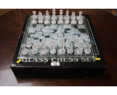 A glass chess set 