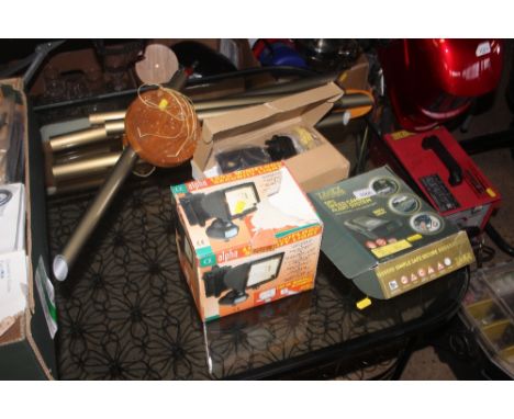 A wind chime; together with a flood light; a GPS speed camera alert system etc