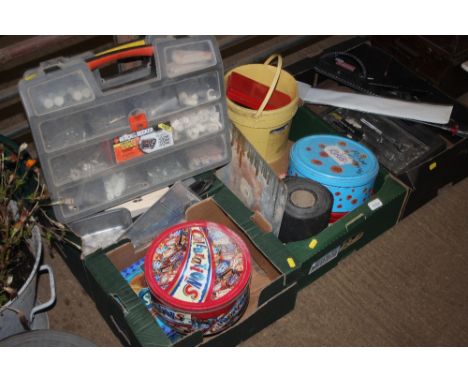Four boxes of various tools