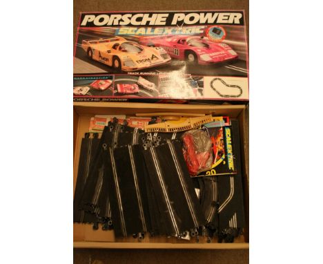 A collection of Scalextric Cars and accessories  