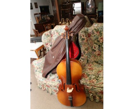 A Tatra by Rosetti Stradivarius model Cello in simulated leather case