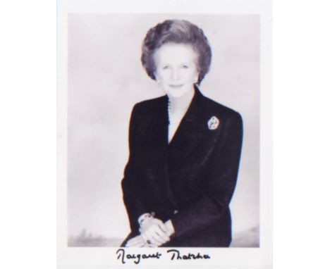 Margaret Thatcher. A 7x5 portrait of the Iron Lady. Excellent.  Good condition. All signed items come with a Certificate of A