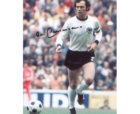 Franz Beckenbauer. A10x8 picture playing for West Germany.  Excellent.  Good condition. All signed items come with a Certific