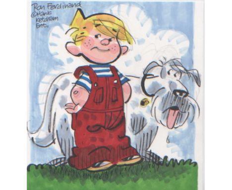 Just Dennis - Ron Ferdinand. A 10x8 beautifully hand drawn sketch of Just Dennis. Excellent.  Good condition. All signed item