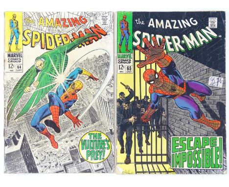 AMAZING SPIDER-MAN #64 &amp; 65 - (2 in Lot) - (1968 - MARVEL - UK Cover Price) - Includes Spider-Man battles the Vulture + C