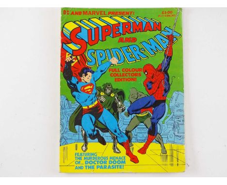 SUPERMAN AND SPIDER-MAN: COLLECTORS EDITION (1981 - BRITISH MARVEL/DC)  Special edition over-sized issue featuring Superman, 