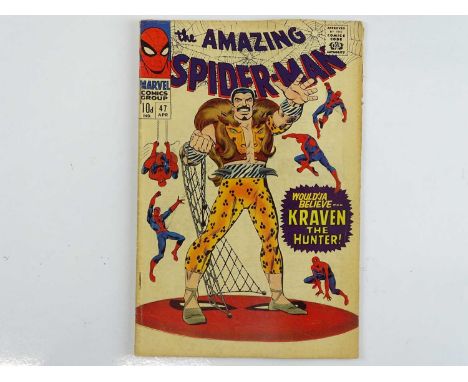 AMAZING SPIDER-MAN #47 - (1967 - MARVEL - UK Price Variant) - Kraven the Hunter, Green Goblin appearances - John Romita Sr. c