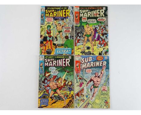 SUB-MARINER #32, 33, 36, 38 - (4 in Lot) - (1970/71 - MARVEL - UK Cover Price &amp; UK Price Variant) - Includes Origin and F
