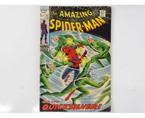 AMAZING SPIDER-MAN #71 - (1969 - MARVEL - UK Price Variant) - Quicksilver, Scarlet Witch, Toad appearances - John Romita Sr. 