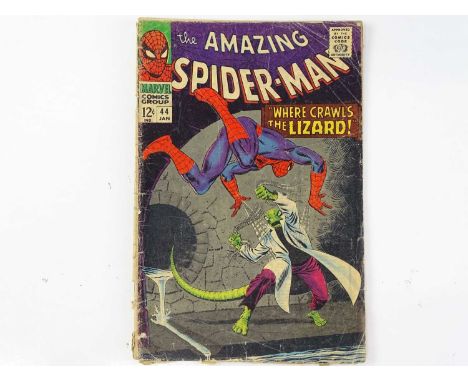 AMAZING SPIDER-MAN #44 - (1967 - MARVEL) - Second appearance of the Lizard - John Romita Sr. Cover and Interior art - Flat/Un