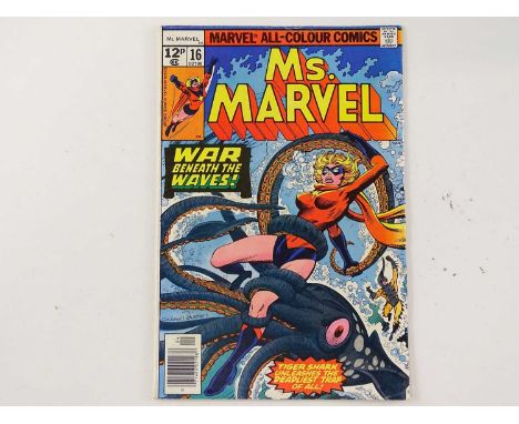 MS. MARVEL #16 - (1978 - MARVEL - UK Price Variant) - First appearance of Mystique + Scarlet Witch, Beast, Namorita, Tiger Sh