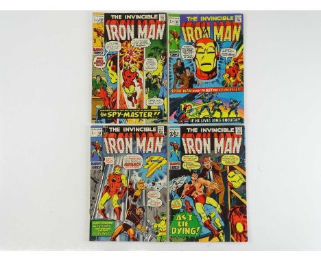 IRON MAN #33, 34, 35, 37 - (4 in Lot) - (1971 - MARVEL - UK Price Variant) - Includes First appearance of the Spymaster + Nic