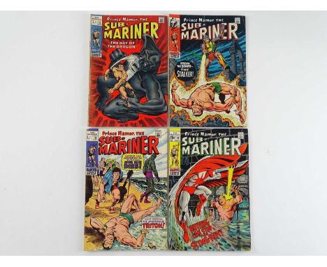 SUB-MARINER #15, 17, 18, 19 - (4 in Lot) - (1969 - MARVEL - US Price &amp; UK Price Variant) - Includes First appearance of S
