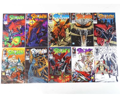 SPAWN #1, 2, 3, 4, 5, 6, 7, 8, 9, 10 - (10 in Lot) - (1992/93 - IMAGE) - Todd McFarlane covers and interior art + Issue #9 fe