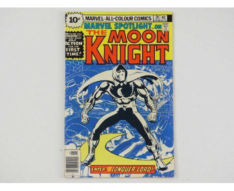 MARVEL SPOTLIGHT #28 - (1976 - MARVEL - UK Price Variant) - Moon Knight's First solo story + First time he appears as a super