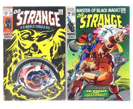 DOCTOR STRANGE #181 &amp; 182 - (2 in Lot) - (1969 - MARVEL - US Price &amp; UK Cover Price) Includes Nightmare &amp; Juggern