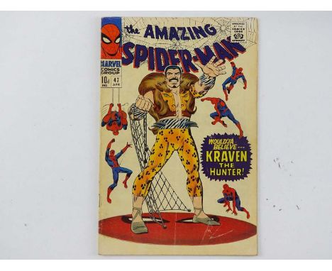 AMAZING SPIDER-MAN #47 - (1967 - MARVEL - UK Price Variant) - Kraven the Hunter, Green Goblin, Harry &amp; Norman Osborn appe