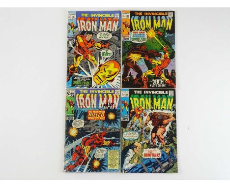 IRON MAN #21, 22, 23, 24 - (4 in Lot) - (1970 - MARVEL - UK Price Variant) - Includes Eddie March becomes the new Iron Man + 