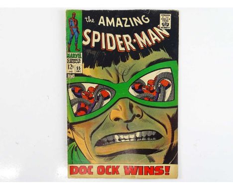 AMAZING SPIDER-MAN #55 - (1967 - MARVEL - UK Cover Price) - Doctor Octopus appearance - John Romita Sr. cover and interior ar