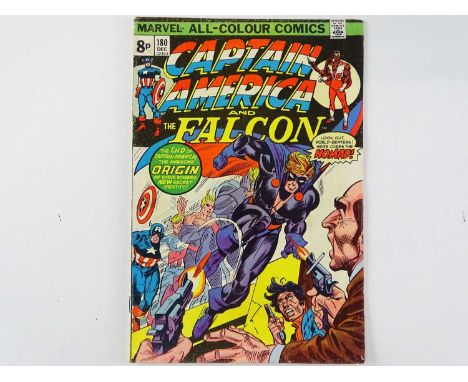 CAPTAIN AMERICA #180 - (1974 - MARVEL - UK Price Variant) - Steve Rogers becomes Nomad + Madame Hydra (major 'new' character 