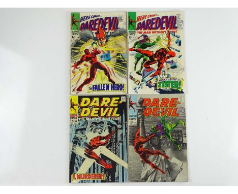 DAREDEVIL #40, 42, 44, 45 - (4 in Lot) - (1968 - MARVEL - UK Cover Price) - Includes Origin and First appearance of the Jeste