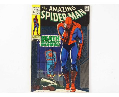 AMAZING SPIDER-MAN #75 - (1969 - MARVEL - UK Price Variant) - Classic Cover - "Death" of Silvermane + Lizard appearance - Joh