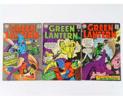 GREEN LANTERN #45, 48, 57 - (3 in Lot) - (1966/67 - DC - UK Cover Price) - Includes Second Silver Age appearance of Golden Ag