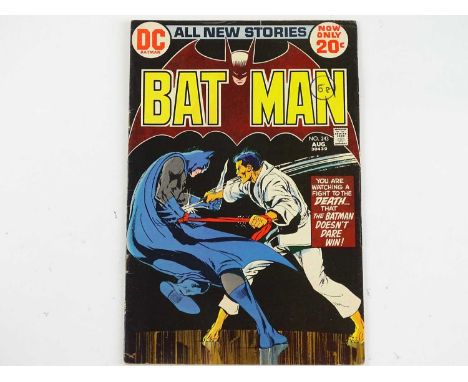 BATMAN # 243 - (1972 - DC - UK Cover Price) - Ra's Al Ghul and Talia appearances - Neal Adams cover and interior art - Flat/U