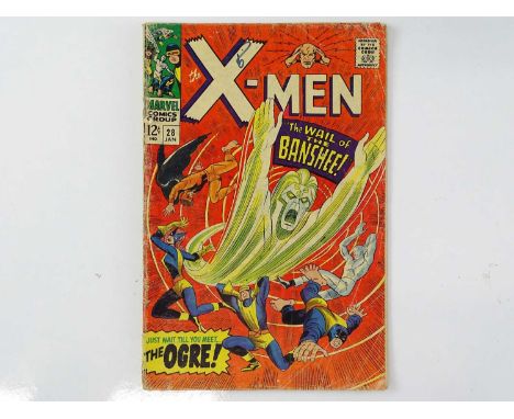 UNCANNY X-MEN #28 (1967 - MARVEL) - First appearance of the future X-Man Banshee - Werner Roth cover and interior art - Flat/