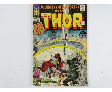 JOURNEY INTO MYSTERY: THOR #111 - (1964 - MARVEL - UK Cover Price) - Cobra and Mr. Hyde appearances + Loki pin-up by Kirby - 