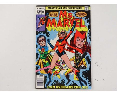 MS. MARVEL #18 - (1978 - MARVEL - UK Price Variant) - First full appearance of Mystique + Avengers appearance - Dave Cockrum 