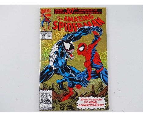 AMAZING SPIDER-MAN #375 - (1993 - MARVEL)  Holo-grafx cover - Mark Bagley cover and interior art - Flat/Unfolded - a photogra