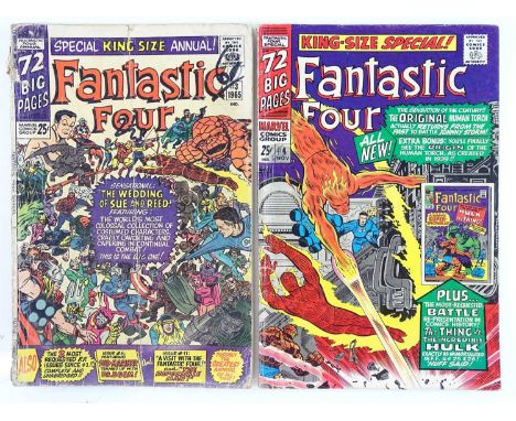 FANTASTIC FOUR KING-SIZE ANNUAL SPECIAL #3 &amp; 4 - (2 in Lot) - (1965/66 - MARVEL) - Includes wedding of Reed Richards and 