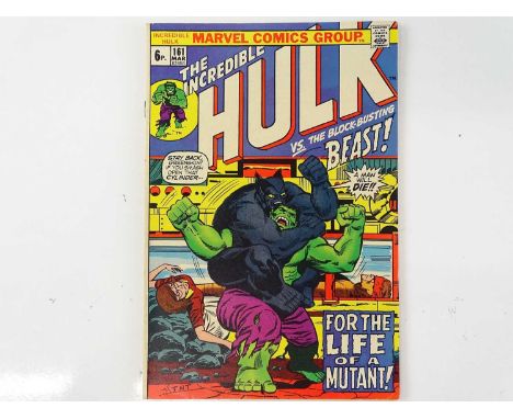 INCREDIBLE HULK #161 (1973 - MARVEL - UK Price Variant) - "Death" of the Mimic + Beast, Vera Cantor appearances - Herb Trimpe