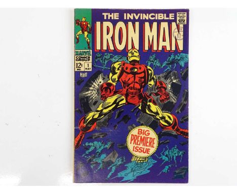 IRON MAN #1 (1968 - MARVEL - UK Cover Price) - Origin of Iron Man retold - Gene Colan, Johnny Craig cover &amp; interior art 