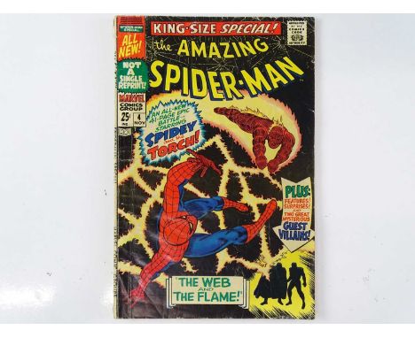 AMAZING SPIDER-MAN: KING-SIZE ANNUAL SPECIAL #4 - (1967 - MARVEL) - All new stories - NO Reprints - Human Torch, Wizard, Myst
