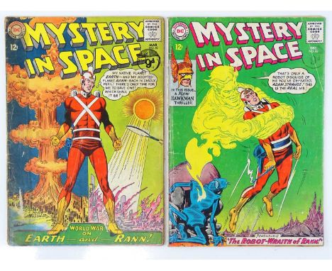 MYSTERY IN SPACE #82 &amp; 88 - (2 in Lot) - (1963 - DC - UK Cover Price) - Includes Atomic explosion cover + Adam Strange &a