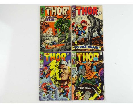 THOR #150, 151, 158, 163 - (4 in Lot) - (1968/69 - MARVEL - UK Cover Price) - Includes "Origin of the Inhumans" backup featur