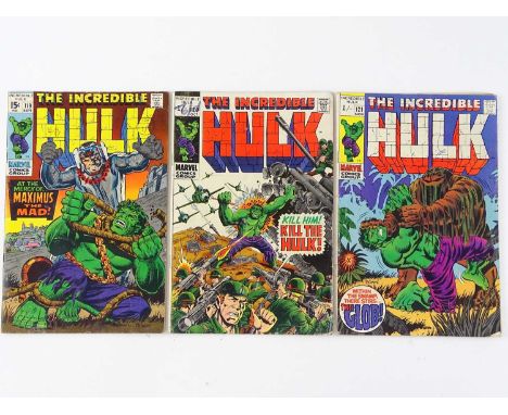 INCREDIBLE HULK #119, 120, 121 - (3 in Lot) - (1969 - MARVEL - UK Cover Price &amp; UK Price Variant) Includes First appearan