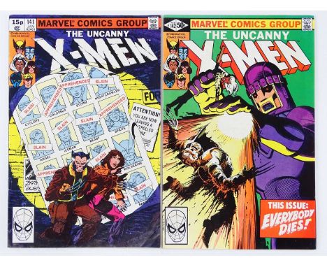 UNCANNY X-MEN #141 &amp; 142 - (2 in Lot) - (1981 - MARVEL - US Price &amp; UK Price Variant) - "Days of Future Past" parts O