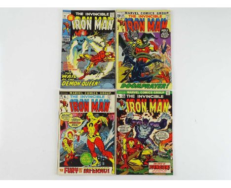 IRON MAN #42, 43, 48, 56 - (4 in Lot) - (1971/73 - MARVEL - UK Price Variant) - Includes First appearance of Mikas &amp; Guar